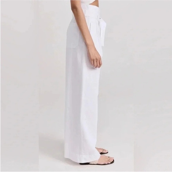 A.L.C. High rise White Wide-Leg Pants Size 6 - Picture 4 of 11